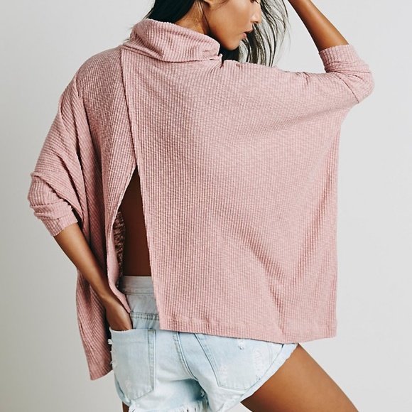 Free People Sweaters - Free People World Traveler Open Back Turtleneck S